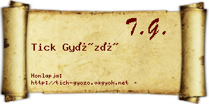 Tick Győző névjegykártya